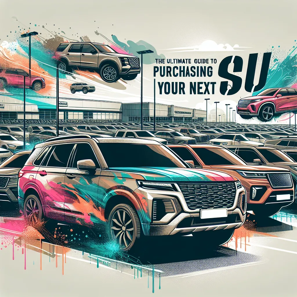 The Ultimate Guide to Purchasing Your Next SUV