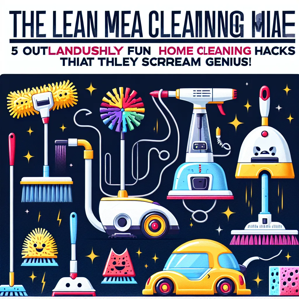 The Lean Mean Cleaning Machine: 5 Outlandishly Fun Home Cleaning Hacks That Scream Genius!