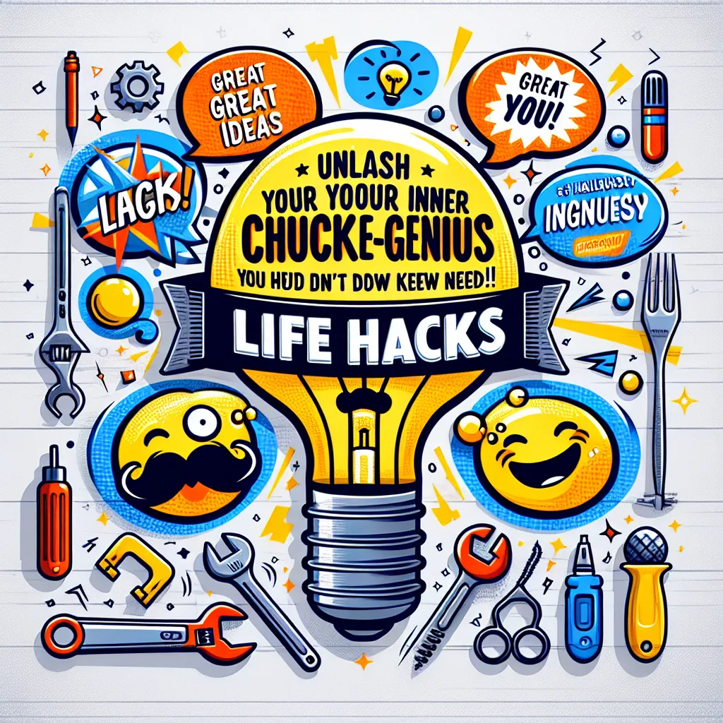 Unleash Your Inner Chuckle-Genius: 5 Hilariously Ingenious Life Hacks You Didn't Know You Needed!