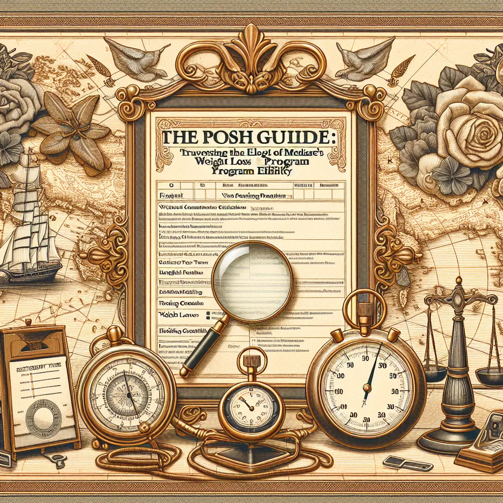 The Posh Guide: Traversing the Elegance of Medicare's Weight Loss Program Eligibility