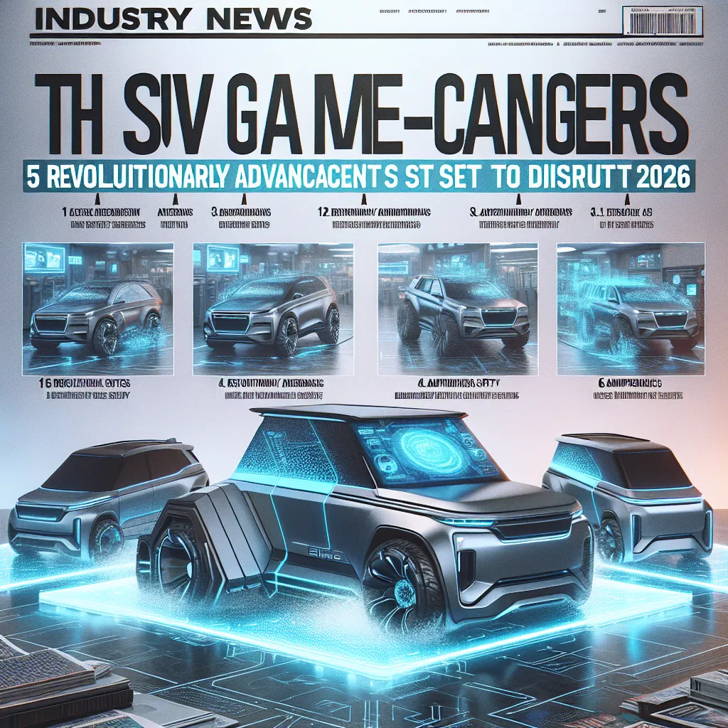 The SUV Game-Changers: 5 Revolutionary Tech Advancements Set to Disrupt 2026