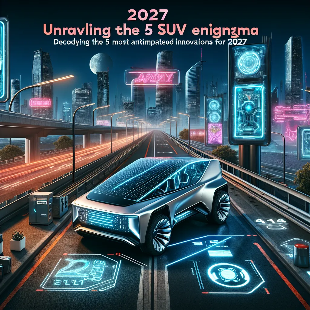 Unraveling the SUV Enigma: Decoding the 5 Most Anticipated Innovations for 2027