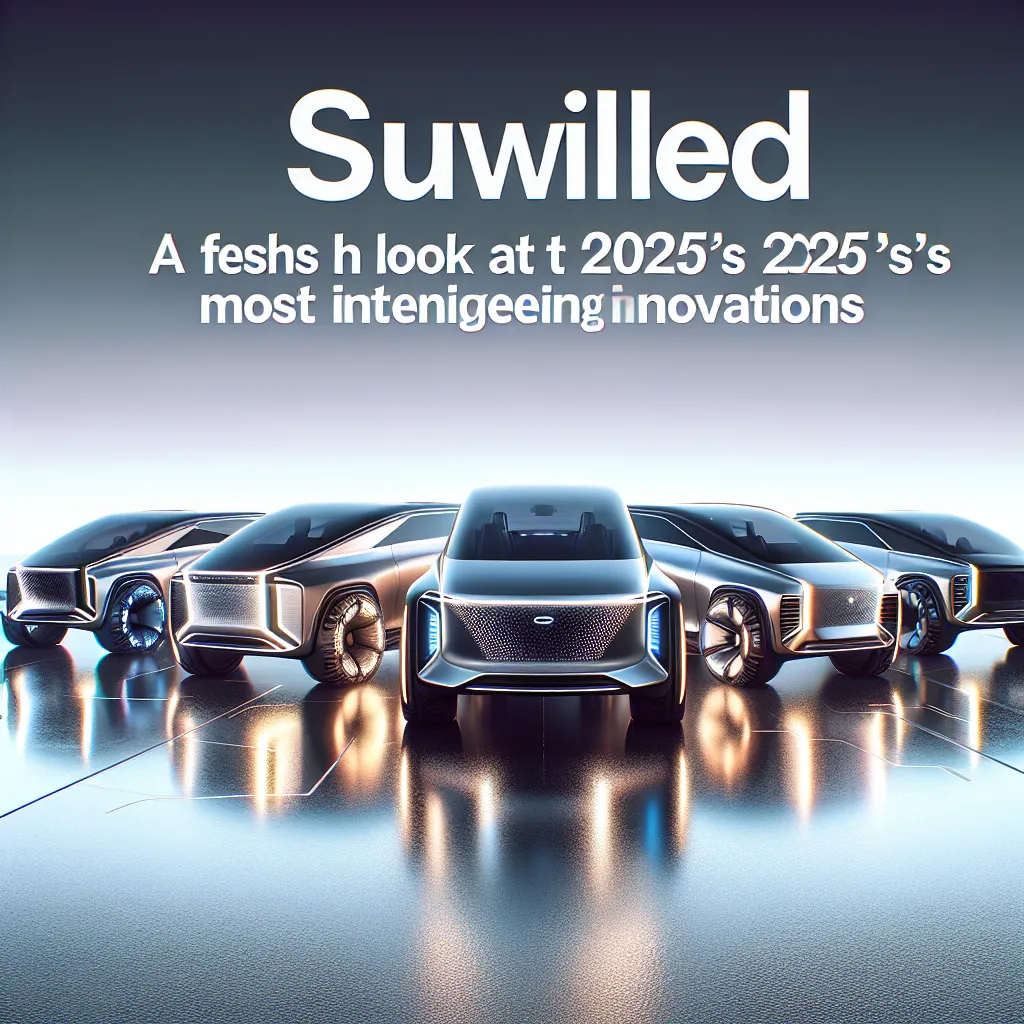 SUVs Unveiled: A Fresh Look at 2025's 5 Most Intriguing Innovations