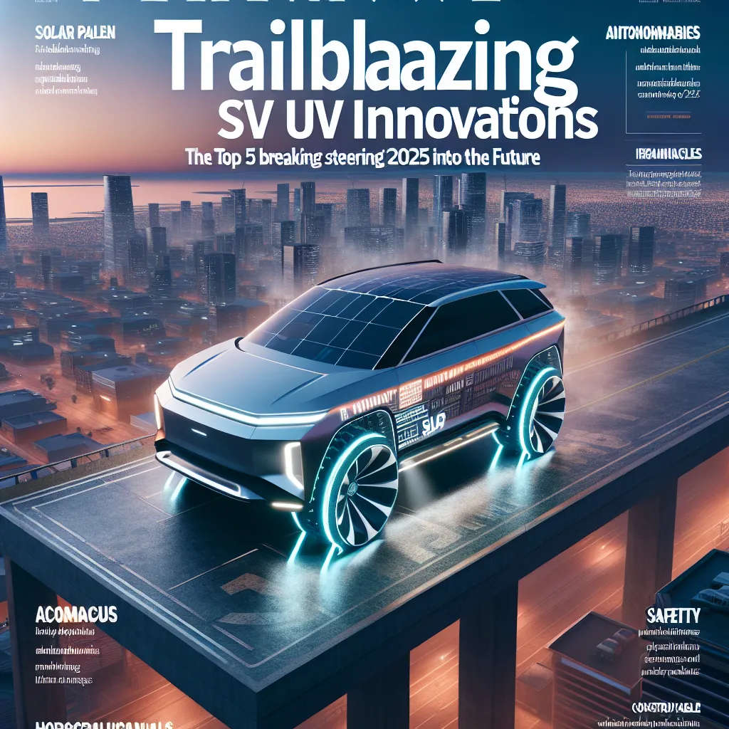 Trailblazing SUV Innovations: The Top 5 Breakthroughs Steering 2025 Into the Future